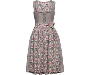 Almsach Midi Dirndl mit Rosenprint Beige/Rosen (Größe: 38) 38 beige