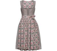 Almsach Midi Dirndl mit Rosenprint Beige/Rosen (Größe: 44) 44 beige