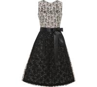 Almsach Midi Dirndl mit Rosenprint Offwhite/Schwarz (Größe: 40) 40 schwarz