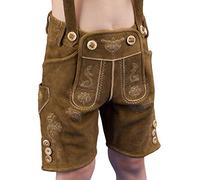 Almsach Trachten Trachtenlederhose Kinder Simmerl Kid REH Ziegenvelour Kinderlederhose Lederhose Kinder Jungen - 98