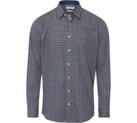 Almsach Trachtenhemd Basic Fit Blau/Gemustert (Größe: L) 41/42 blau