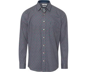 Almsach Trachtenhemd Basic Fit Blau/Gemustert (Größe: M) 39/40 blau