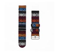 ALMVIS Premium-Qualität Multicolor Stoff Nylon Uhr Band Strap 20mm 22mm Armband Armband Zubehör(Steel Buckle 1)