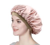 Alnorm Blumige Nachtmütze Doppellagige Satin Head Wraps für stilvolle Mädchen