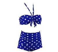 Aloha-Beachwear Damen Bikini A2022 Blau/Weiss Gr. 38