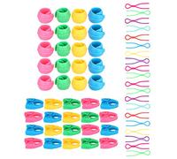 Alomejor 60 Stück Bobbin Thread Buddies Silikon- und Kunststoffklemmen für Stickzubehör und Fadenmanagement