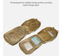 Alomejor Wasserdichter Wanderrucksack aus Oxford-Stoff, 45 L, Großes Fassungsvermögen, Outdoor-, Schwarze Tarnung, Atmungsaktive Schultergurte (Black)