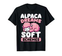 Alpaca Dreams Soft Schemes Süßes Flauschiges Tier T-Shirt
