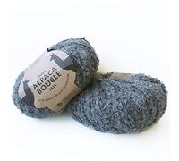Alpaca-Garn, voller Loops, Medium, Aran, Worsted, 45 g Knäuel, 150 m lang, Alpaca-Boucle 0517 Grey