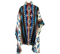 Alpaca World | Alpaka Ponchos für Damen und Herren | Handgefertigt mit dem besten Baby-Alpakawolle-Material von ecuadorianischen Kunsthandwerkern., Blau, Braun, Beige, Einheitsgröße