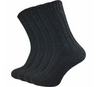 Alpaka Socken Herren (4 Paar) | warme & dicke Wollsocken - Schwarz / 39 - 42