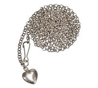 Alpenflüstern Dirndl-Miederkette 120 cm - Damen-Trachtenschmuck mit antik-silber-farbenem Trachten-Edelweiss, elastisches Perlenarmband (in traditionellen Farben) DCH039