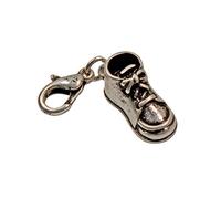 Alpenflüstern Trachten-Anhänger Trachtenschuh für Charivari oder Trachtenkette (antik-silber-farben) AAH082