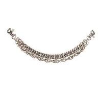 Alpenflüstern Trachten-Charivari-Kette massiv - Hochwertiger Herren-Trachtenschmuck für Trophäen-Anhänger für die Lederhose (antik-silber-farben) HCH035