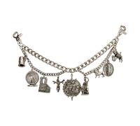 Alpenflüstern Trachten-Charivari München - Hochwertiger Herren-Trachtenschmuck mit Trophäen-Anhängern für die Lederhose (antik-silber-farben) HCH039