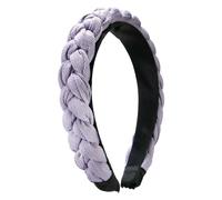 Alpenflüstern Trachten-Flecht-Haarreif Leinen-Optik - Damen Haarschmuck rutschfest, Haarband geflochten fürs Dirndl (flieder) ADV141