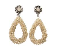 Alpenflüstern Trachten Glamour-Ohrhänger Perlen- Tropfen Helena mit Ohrstecker - Damen-Trachtenschmuck, Trachten-Ohrringe (mondstein-farben) DOR066