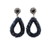 Alpenflüstern Trachten Glamour-Ohrhänger Perlen- Tropfen Helena mit Ohrstecker - Damen-Trachtenschmuck, Trachten-Ohrringe (blau) DOR066