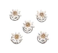 Alpenflüstern Trachten Haar-Curlies Edelweiss Greta 5-er Set (creme-weiß) ADV143