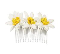 Alpenflüstern Trachten-Haarkamm Edelweiß-Blüten (creme-weiß) ADV100