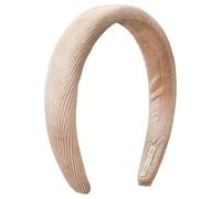 Alpenflüstern Trachten-Haarreif Babycord - Damen Haarschmuck, Haarband rutschfest fürs Dirndl (taupe-grau) ADV151