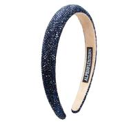 Alpenflüstern Trachten-Haarreif Glitzer breit - Damen Haarschmuck, Haarband rutschfest fürs Dirndl (blau) ADV149