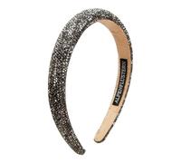 Alpenflüstern Trachten-Haarreif Glitzer breit - Damen Haarschmuck, Haarband rutschfest fürs Dirndl (grau) ADV149