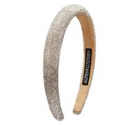 Alpenflüstern Trachten-Haarreif Glitzer breit - Damen Haarschmuck, Haarband rutschfest fürs Dirndl (klar) ADV149