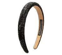 Alpenflüstern Trachten-Haarreif Glitzer breit - Damen Haarschmuck, Haarband rutschfest fürs Dirndl (schwarz) ADV149