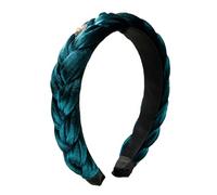 Alpenflüstern Trachten-Haarreif Samt Flechtoptik Helena - Damen Haarschmuck geflochten mit Perlen-Ornament, Haarband rutschfest fürs Dirndl (in traditionellen Farben) ADV133 ((petrol))