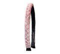Alpenflüstern Trachten-Haarreif Samt Flechtoptik schmal - Damen Haarschmuck rutschfest, Haarband geflochten fürs Dirndl (puder-rosa) ADV160