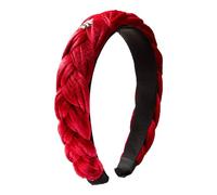 Samt-Haarreif - Flechtoptik - verschiedene Farben - Strass- Edelweiss - Alpenflüstern - Farbe - Rot