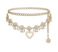 Alpenflüstern Trachten-Kettengürtel Glamour-Herz (gold-farben) DCH058