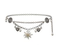 Alpenflüstern Trachten-Kettengürtel Greta Edelweiss (antik-silber-farben) DCH053
