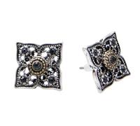 Alpenflüstern Trachten-Ohrstecker Louise - Damen-Trachtenschmuck, Ornament Trachten-Ohrringe (blau-grau) DOR072