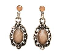 Alpenflüstern Trachten-Ohrstecker Trachtenstein - Damen-Trachtenschmuck, Trachten-Ohrringe (apricot) DOR068