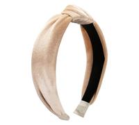 Alpenflüstern Trachten-Samt-Haarreif Knoten - Damen Haarschmuck, Haarband rutschfest fürs Dirndl (braun) ADV153