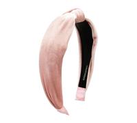 Alpenflüstern Trachten-Samt-Haarreif Knoten - Damen Haarschmuck, Haarband rutschfest fürs Dirndl (puderrosa) ADV153