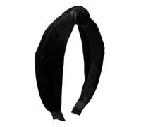 Alpenflüstern Trachten-Samt-Haarreif Knoten - Damen Haarschmuck, Haarband rutschfest fürs Dirndl (schwarz) ADV153