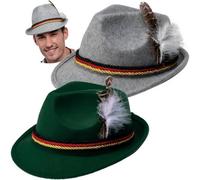 Alpenhut Filzhut Trachtenhut Feder Oktoberfest Cosplay Grey blue