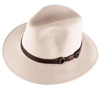 Alpenleder Fedora Hut Siena | Handgefertigter Wollhut Filzhut Wollfilzhut Hut Hat Herren (XL (61-62 cm), Totora)