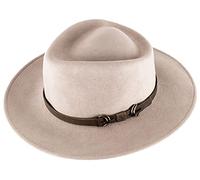 Alpenleder Hut - Modell: Padua (Handgefertigt) - Nachhaltiges Bio-Filz aus regionaler Landwirtschaft | Fedora Wollhut, Hüte Damen & Herren, Filzhut *Fair Produziert* (Größe XL (61-62cm), Totora)