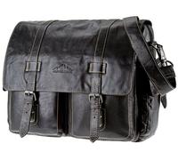 Alpenleder Messenger Bag AOSTA ebenholz