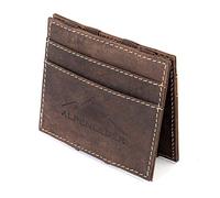 Alpenleder Portmonee - Magic Wallet (Handgefertigt) - Nachhaltiges Bio-Leder aus regionaler Landwirtschaft | Kartenetui mit Scheinfach, Portmonee Damen & Herren Leder *Fair Produziert* (10 x 8 x 1cm)