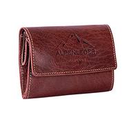 Alpenleder Tabaktasche PANAMA - Echt Leder Tabakbeutel - Vintage braun Drehertasche ausgestattet mit Naturlatex, extra Fach für Papers sowie magnetischen Druckknöpfen (12 x 9 x 3cm, Brandy)