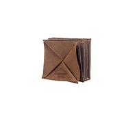 Alpenleder Tabaktasche ZIEHHARMONIKA - Echt Leder Tabakbeutel - Vintage braun Drehertasche in einfachem verspieltem Design (8 x 8 x 5 cm, Old Havanna)