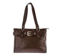 Alpenleder Tasche MIRANDA Rinderkalbleder braun, 40x30x13 cm