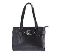 Alpenleder Tasche MIRANDA Rinderkalbleder schwarz, 40x30x13 cm