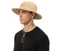 Alpenwert Sonnenhut Damen Herren UPF 50+ UV-Schutz - Fischerhut, Wanderhut, Angelerhut & Regenhut wasserdicht, atmungsaktiv, Faltbarer Sommerhut mit Kinnband für Angeln Camping & Outdoor