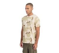 Alpha Industries T-Shirt Basic Small Logo Camo – 100% Baumwolle, Herren, Größe XL, desert camo 91